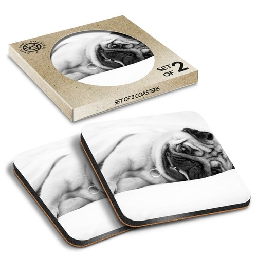 Boxed square coasters bw - 2,