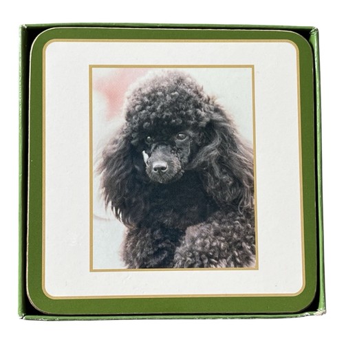 Coasters mats black poodle - mats, x6