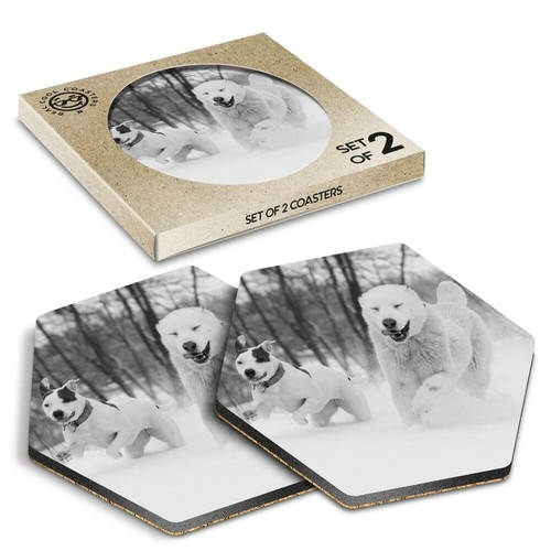 Hexagon coasters bw - 2,