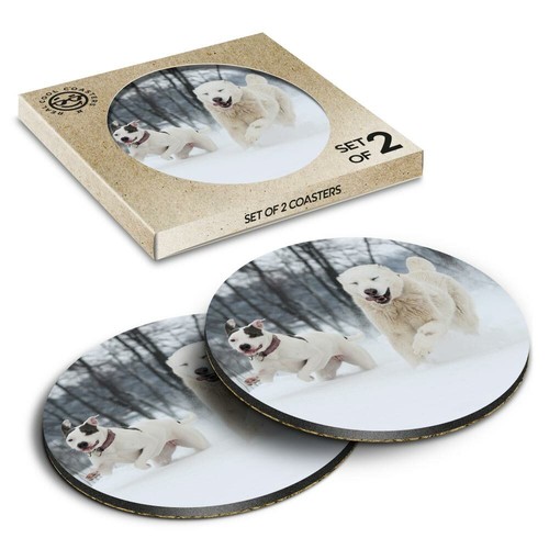 Boxed round coasters - x,